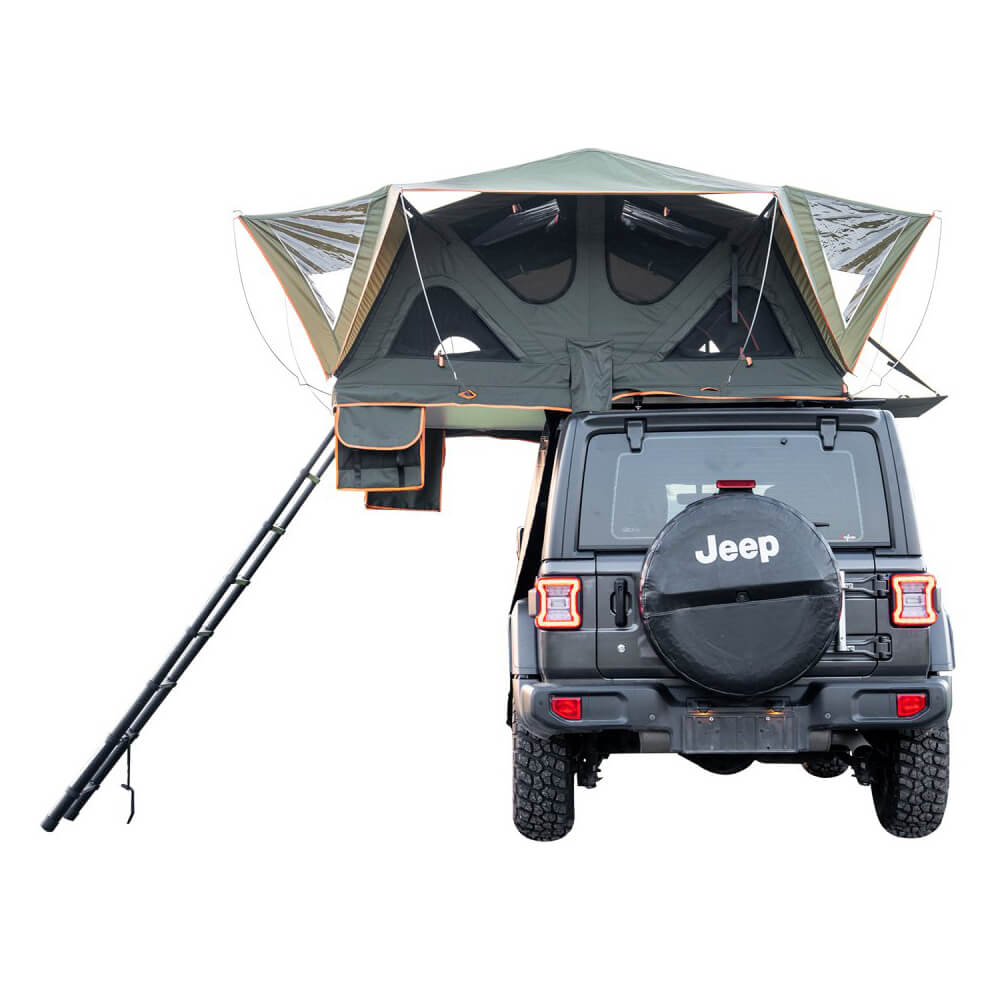 Naturnest Andromeda Green Soft Shell Rooftop Tent With Large Panoramic Skylight & YKK Doors (SAK50612)