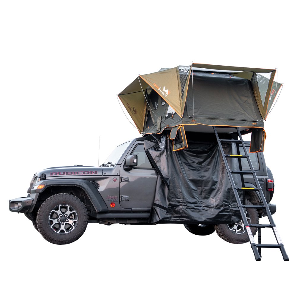 Naturnest Andromeda Green Soft Shell Rooftop Tent With Large Panoramic Skylight & YKK Doors (SAK50612)