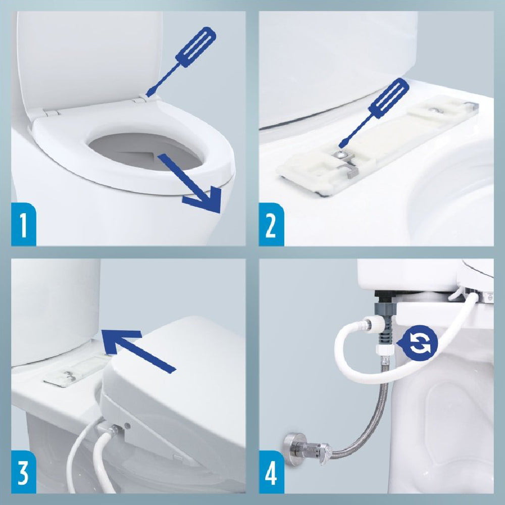 [SW4736AT40#01] TOTO S7A Washlet Elongated Bidet Toilet Seat With EWater And Auto Open/Close Contemporary Lid (SAK54823)