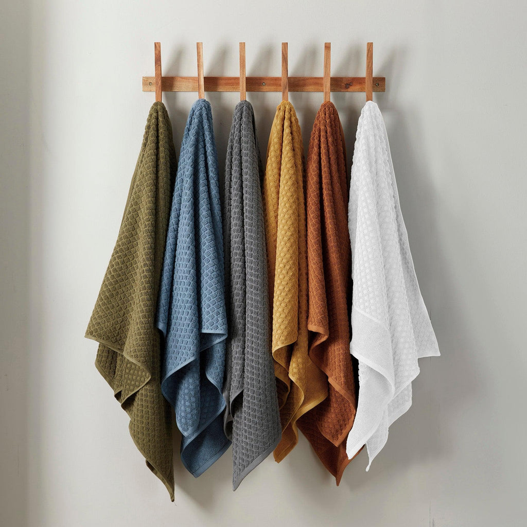 Cotton Diamond Waffle Weave Bath Towel Set - Grayson Collection