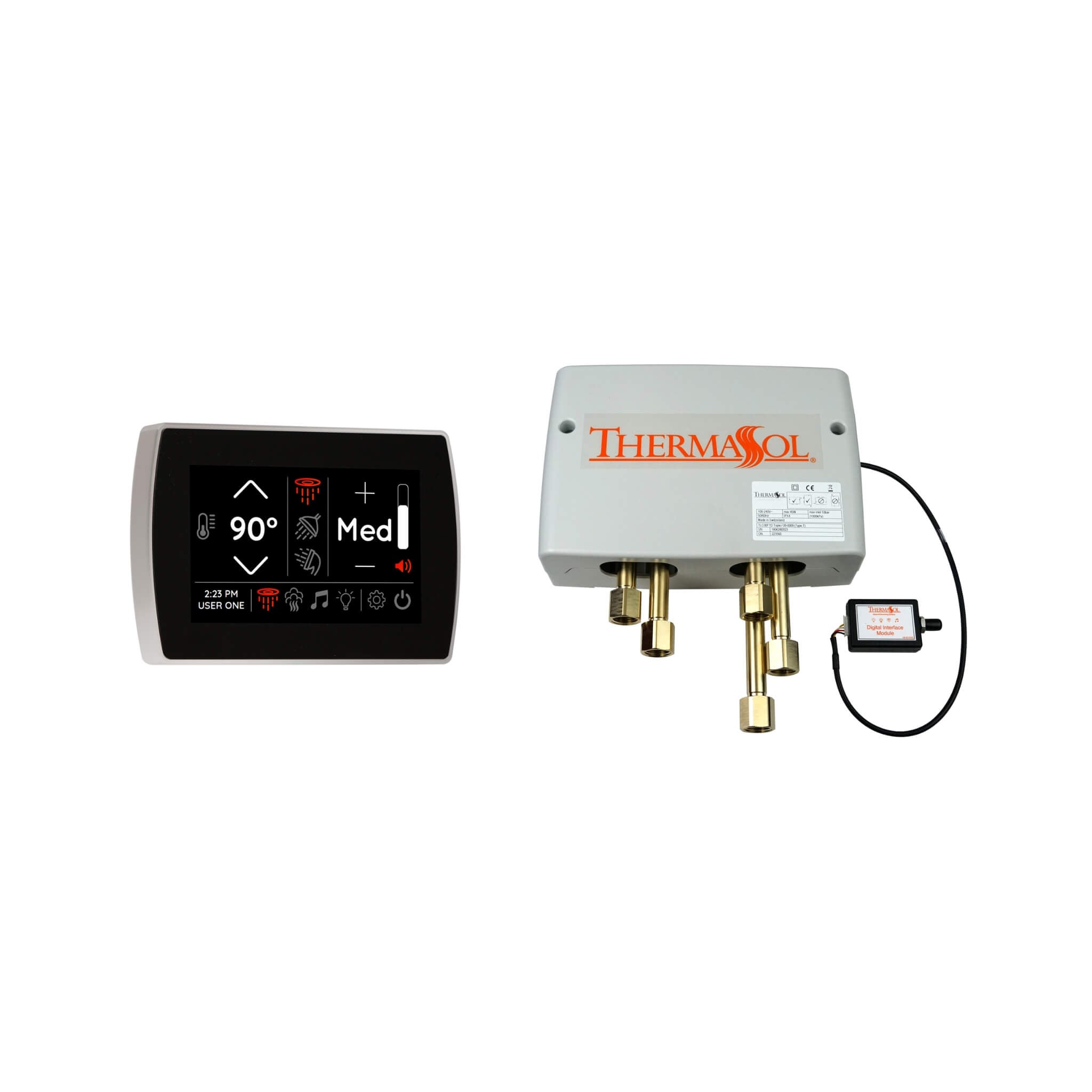 ThermaSol SignaTouch 5-Inch Digital Shower Valve Control Package [DSP-SIGF] (SAK17542)