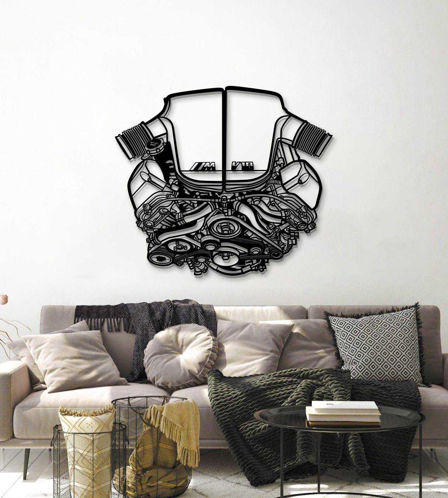 S85 V10 Metal Engine Block Wall Art  - MTEB-0003