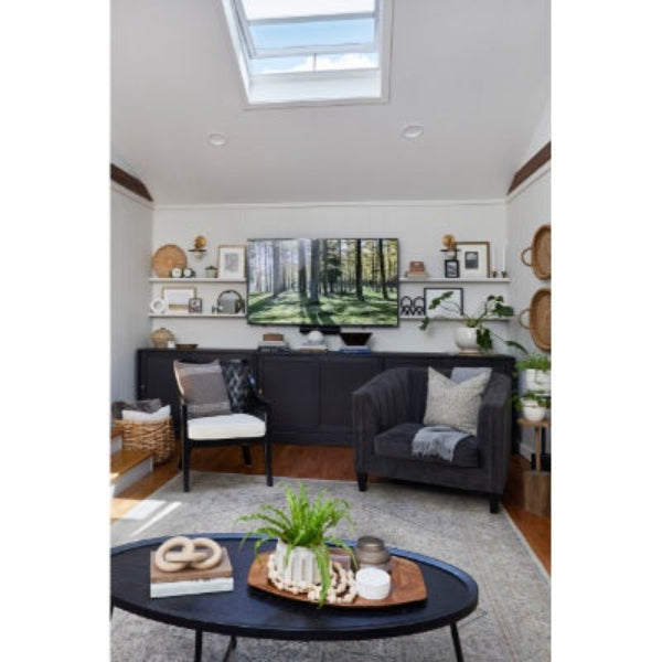 VELUX Electric Venting Curb Mount Skylight - White Solar Powered Shade