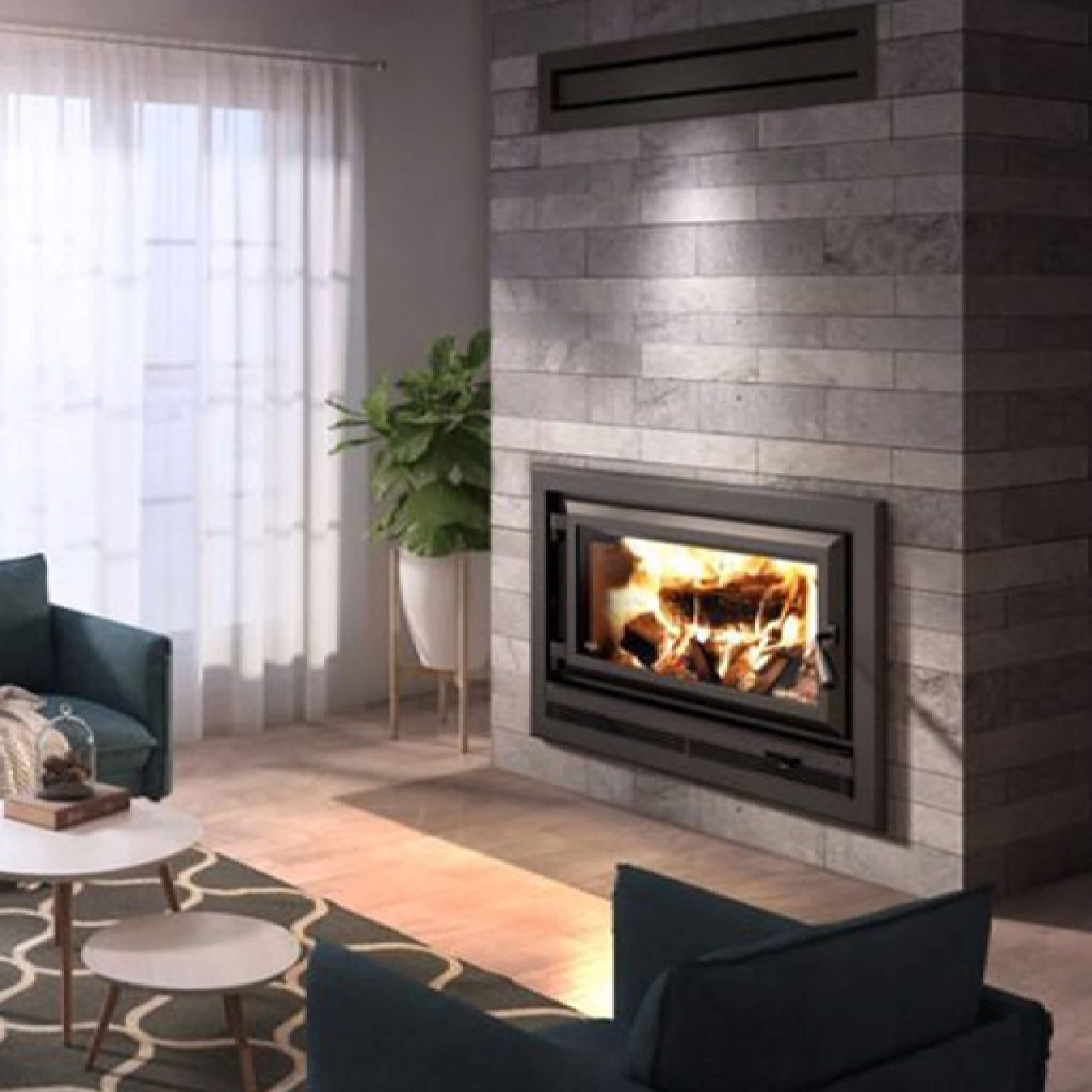 Ventis Large Single-Door Wood Burning Fireplace With Durable C-Cast Baffle [HE275CF] (SAK42486)