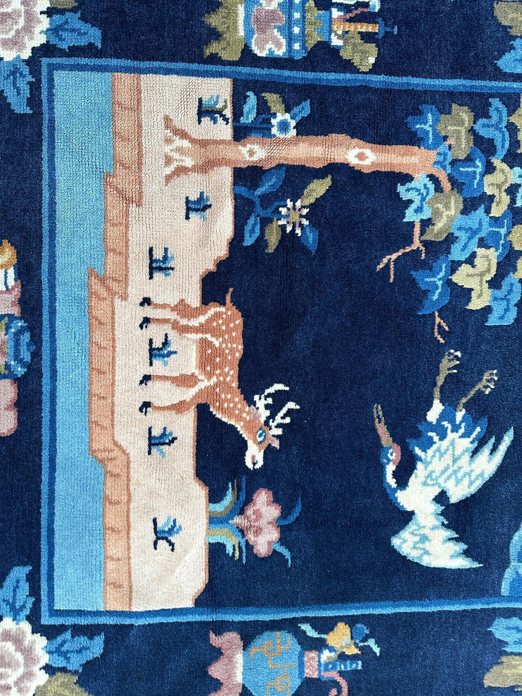 Vintage Pictorial Tibetan Rug 3’ x 5’1”