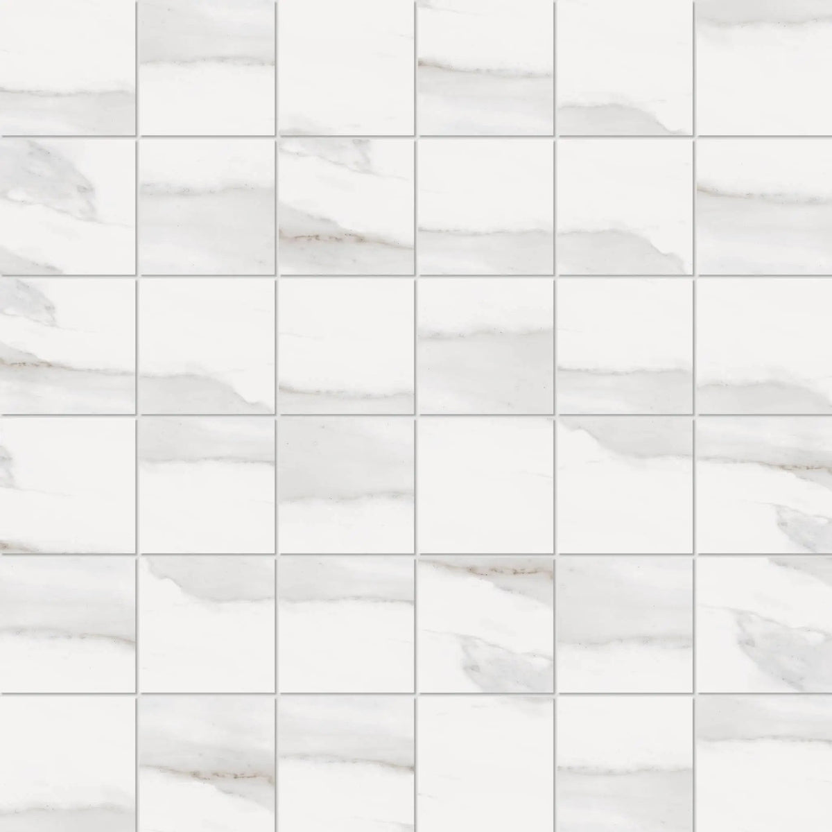 Tuscany White Mosaic A Marble Look Porcelain Mosaics 12x12