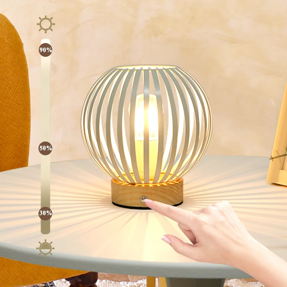  6'H Rechargeable Touch Bedside Table Lamp(Round)